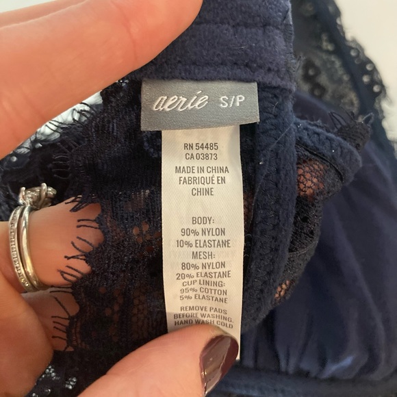 AERIE | Lace Navy Bralette - size small - Picture 4 of 4